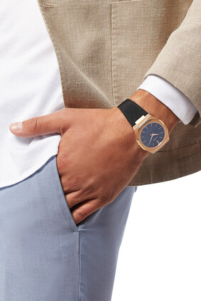 Ultra Thin Nylon 40mm Rose-Gold Steel Watch
